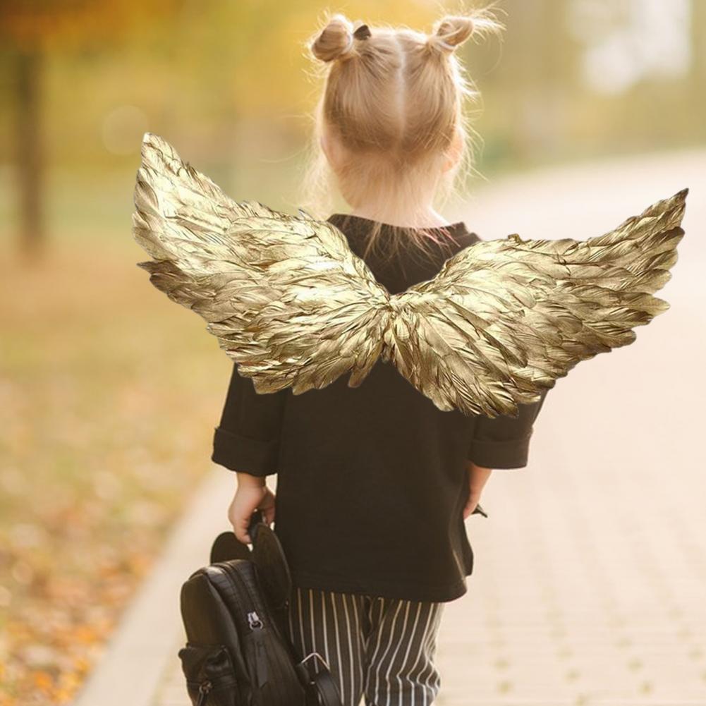Взрослый аксессуар крылья ангела Костюм крылья ангела Элегантные золотые крылья ангела для взрослых детей Карнавал Маскарад на Хэллоуин