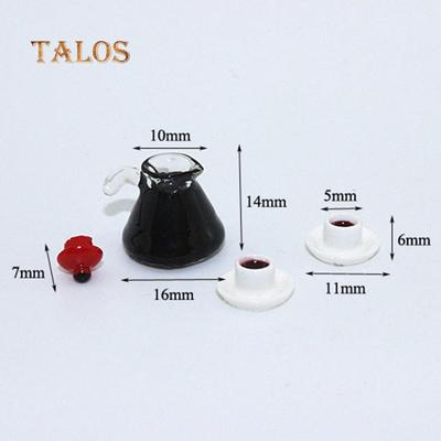 Милый мини-кофейник, модель кукольного домика, миниатюрная детская игрушка, кукла, аксессуары для дома, игрушки для всех возрастов