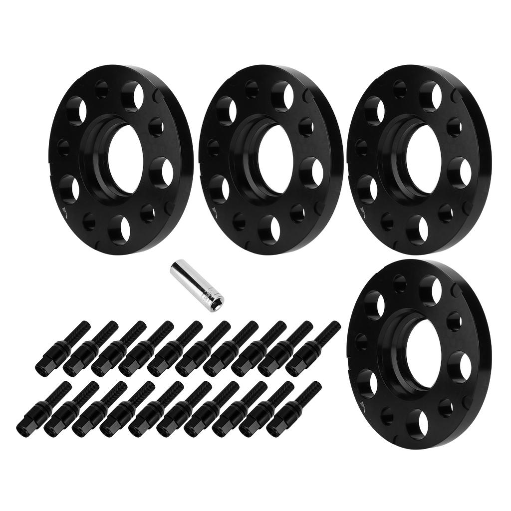 Комплект проставок для колес с центровкой по ступице 15 мм Замена для 2 Series F45 Active Tourer 2014 2020 Черный