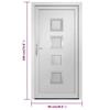 VidaXL Porte d'entrée blanc 98x190 cm PVC 3187838