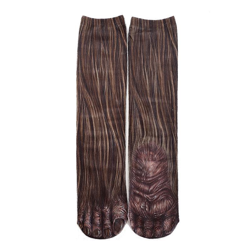 Носки с 3D принтом, забавные носки унисекс, мужские и женские чулочно-носочные изделия в стиле Харадзюку, разные стили, узор в виде лапы животного