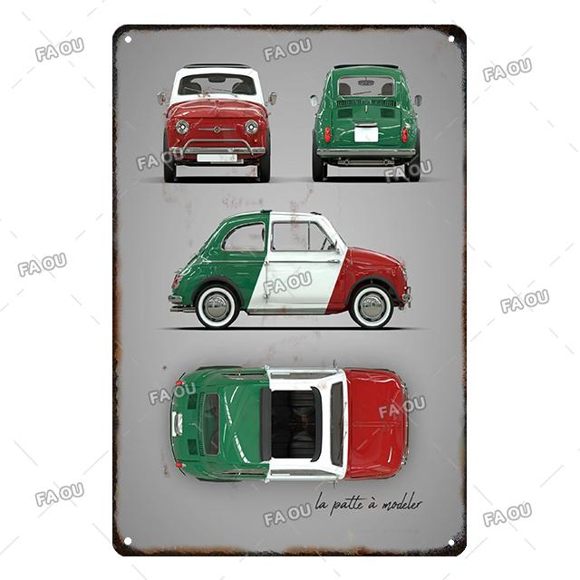 Super Car Retro Metal Poster Board Garage Vintage Decorative Tin Sign Auto Club Wall Art Plaque for Modern Home Decor Aesthetic
