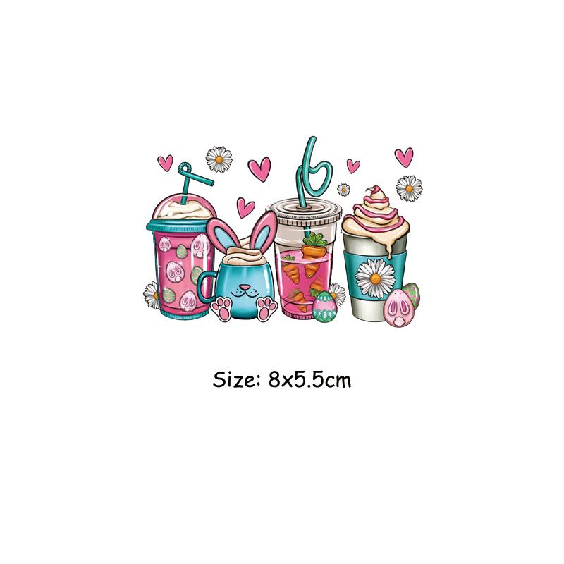 Пасхальный день, термонаклейка для одежды, термопресс, аппликация, футболка, железная нашивка, кролик, сделай сам, швейные поделки