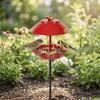 Wavy Curved Petal Bird Feeding Station Large Capacity Garden Bird Basin  Garden Ornament