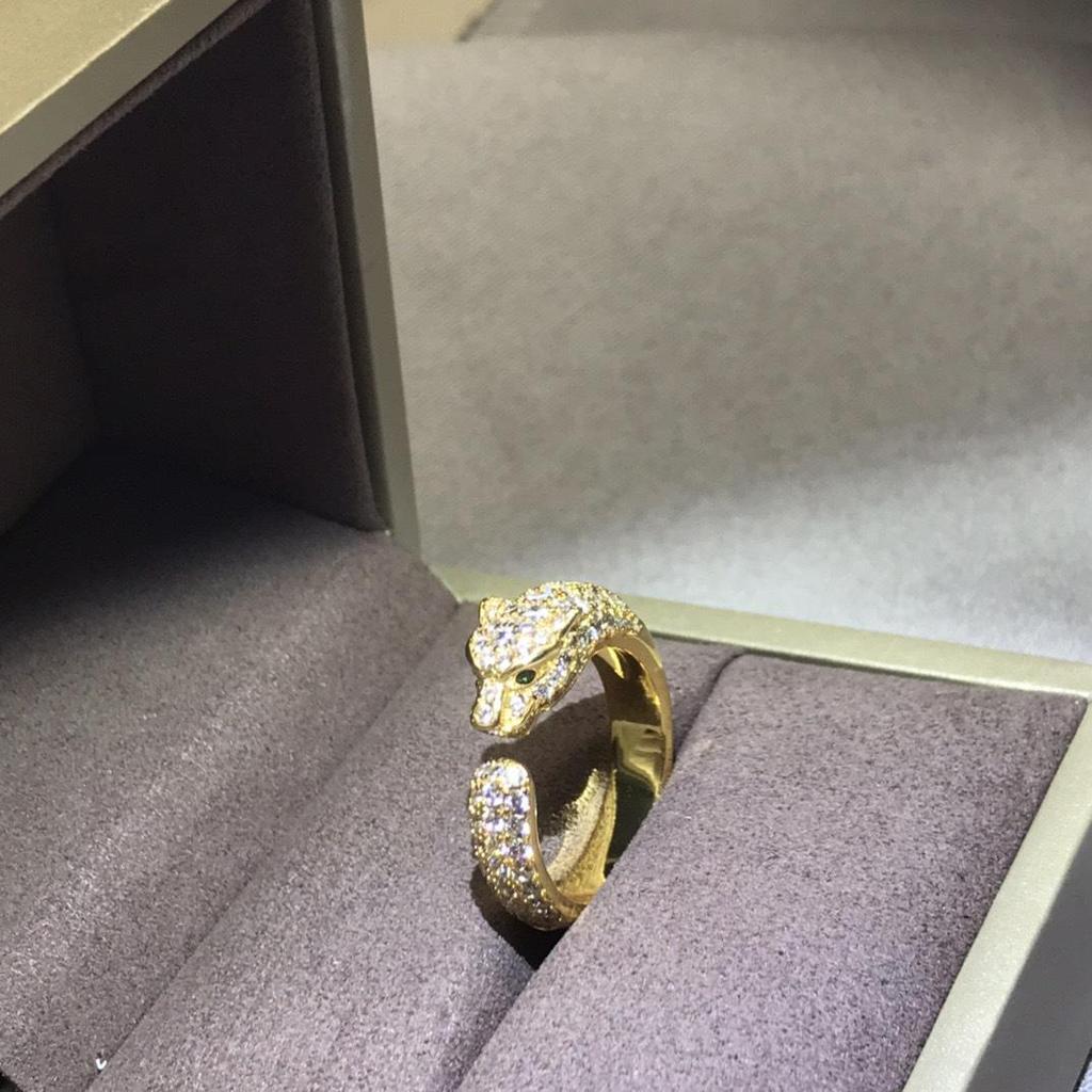 Женское кольцо Ka's Fine Jewelry из розового золота с бриллиантовой головой пантеры