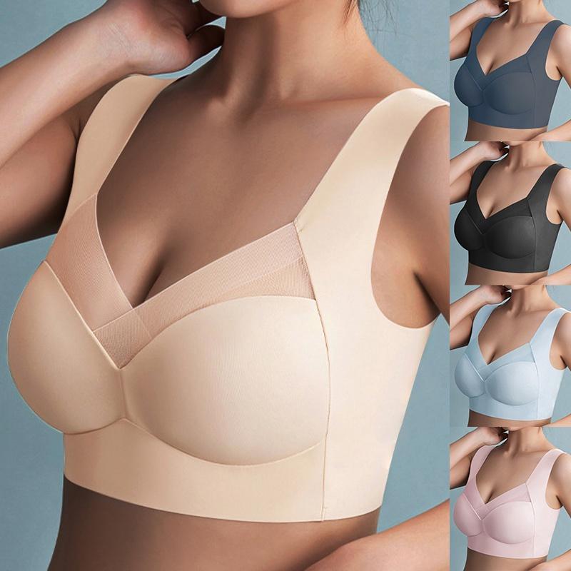 Women Sport Bras Lace Plus Size Bralette Backless Seamless Bra Brassiere Vest Gathers Shock-Proof Soutien Gorge Wireless Top