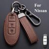 Кожаный чехол для автомобильного ключа Oli для Nissan Qashqai X-Trail T32 T31 Juke J10 J11 Kicks Tiida Pathfinder Note для Infiniti