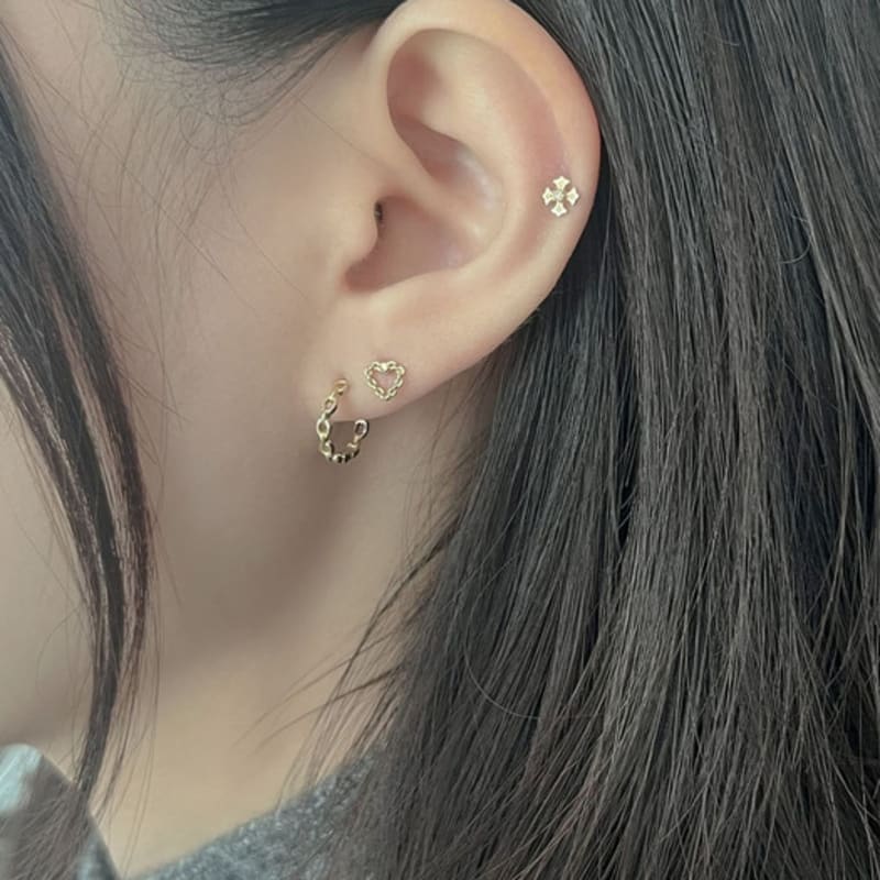 Youngglow 14k CH хром кубический пирсинг