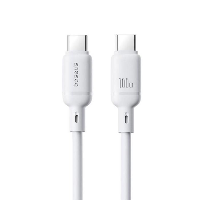 Câble USB-C Baseus Silky Series PD 100 W 1 m Blanc