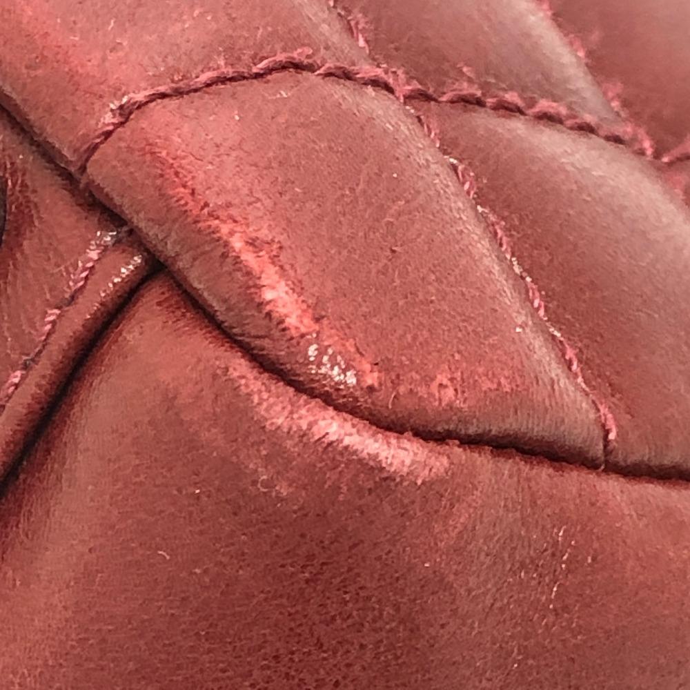 Chanel Шоколадная плитка 2.55 Сумка-тоут на цепочке Сумка-тоут Кожа ягненка Красный