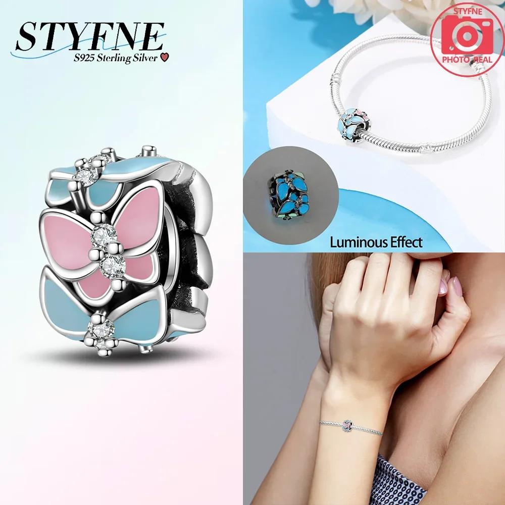 Классические оригинальные медные шармы светящаяся бабочка с когтями светящиеся звезды бусина подходит для браслета женские украшения сделай сам изысканное изготовление подарков