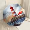 1PC Lighthouse Sea Umbrella-8-Rib Reinforced, Automatic Open, Lightweight & Durable, Cute Fashion Accessory for Outdoor-P60