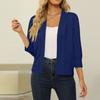 Women's 3/4 Sleeve Cropped Cardigan Sweater Open Front Short Shrugs Cardigans Lightweight Sweaters