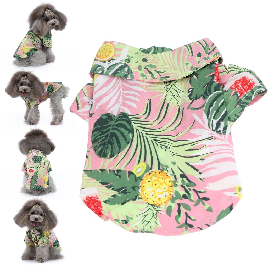 Pet Hawaiian Shirt Cute Breathable Cotton Hawaiian Dog Summer T Shirt for Cats Dogs RabbitsXL