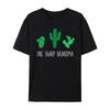 Cute plant print pattern fashionable casual short sleeved round neck Womens daily Tshirt suitable for all seasons
