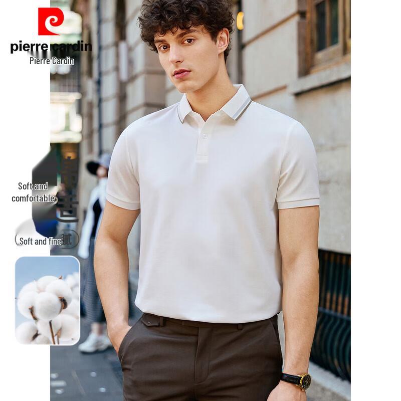 Pierre Cardin Мужская охлаждающая хлопковая футболка-поло с длинным ворсом