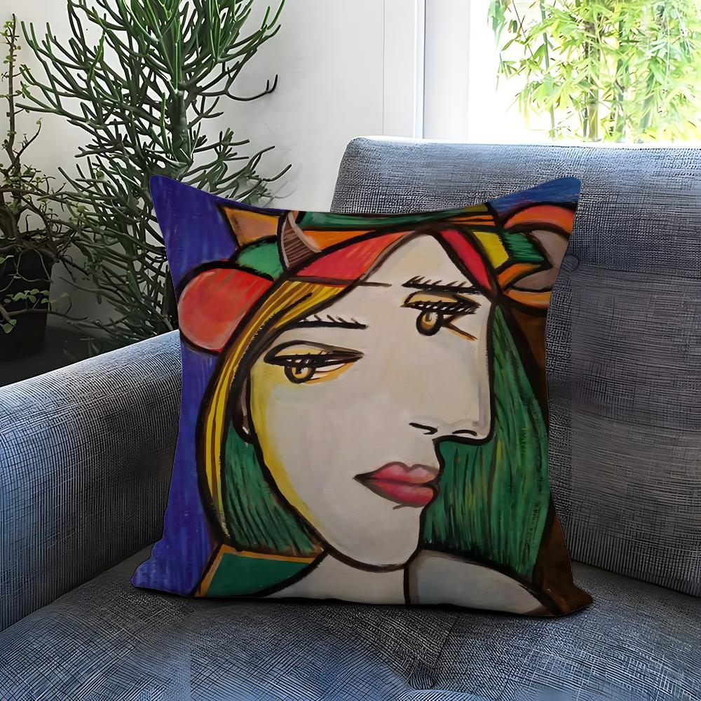 P-Picasso Арт Наволочка Удобная Двусторонняя Наволочка Идеально для Автомобиля Дивана Спальни и Не Только