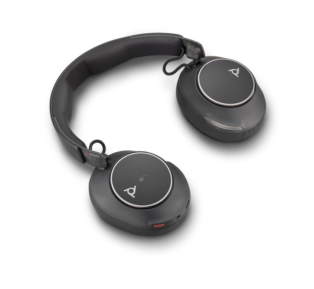 Беспроводная стереогарнитура Poly Voyager Surround 80 с функцией активного шумоподавления, длительные разговоры, ПК, Mac, смартфон, подключение по Bluetooth, поддержка Zoom