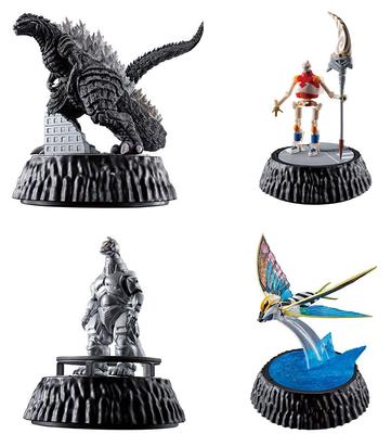 Годзилла HG Годзилла 07 типов набор Gacha Gacha Capsule Игрушка D+ [4 (полный полный)]