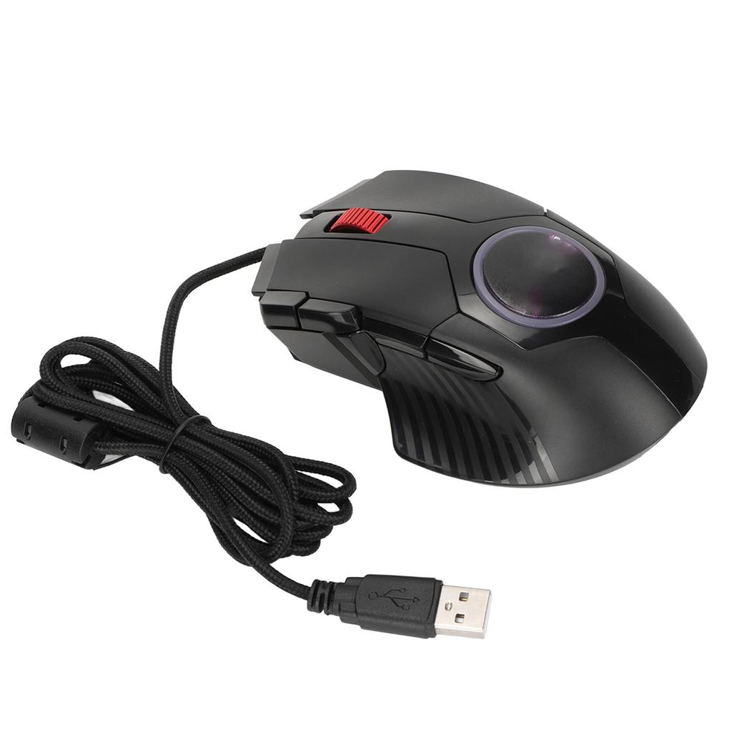 Игровая мышь проводная 8 клавиш RGB Марево 6 регулируемых DPI Изогнутая эргономичная Клавиша быстрого доступа Многофункциональная клавиша Компьютерная мышь Черная
