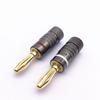 1 Pair/ 2 Pair 4MM Banana Jack Plug Adapter Straight Pre Amplifier Gold Plated Connector Solder Free Audio Speaker Q1