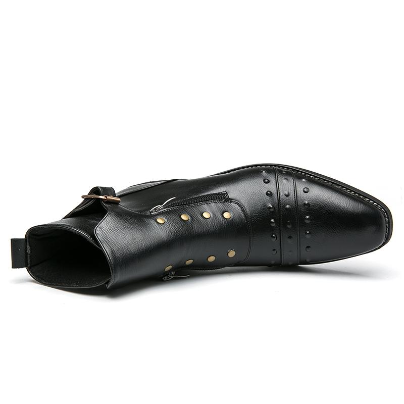 Мужские байкерские ботинки «Челси» на молнии в стиле ретро, черные, красные, коричневые, кожаные ботинки, смокинг, свадебные пиджаки, ботинки в стиле вестерн