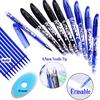1+2+20Pcs/Set 0.5mm Erasable Gel Pen Erasable Pen Refill Rod Blue Black Ink Washable Handle School