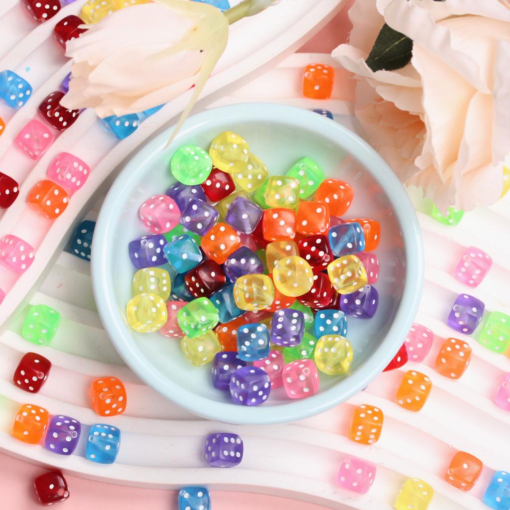 Высокое качество DIY кости бусины браслет для изготовления ювелирных изделий аксессуары бусины-разделители ожерелье 100 шт. акрил 8 мм квадратной формы