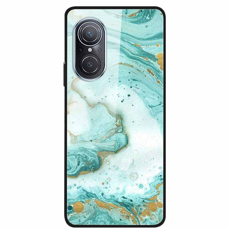 Чехол для Huawei Nova 9 10 Мраморное закаленное стекло Задняя крышка Жесткая для Huawei Nova9 10 SE Чехол Nova10 Ударопрочный Funda Coque