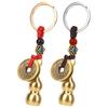 Chiorgone Feng Shui Keychain Brass Gourd Charm with Chinese Coin Wealth Health Charm Good