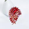 Elegant Colorful Rhinestone Irregular Brooch Shape Vibrant Color Glass Pin Shawl Scarf Suit Collar Badge