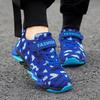 Kids Camo Training Shoes Outdoor Camps Ages 10-15 Breathable Mesh Sneakers With Hook Loop