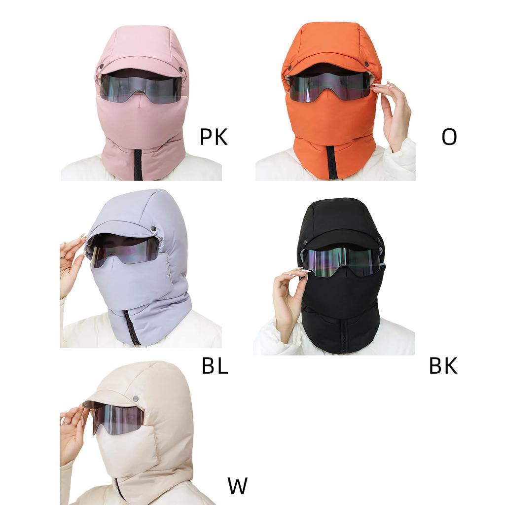 Unisex Ski Mask Windproof Full Face Covers Ski Hat With Goggles Cycling Headgears For Skiing Snowboarding Motorcycling