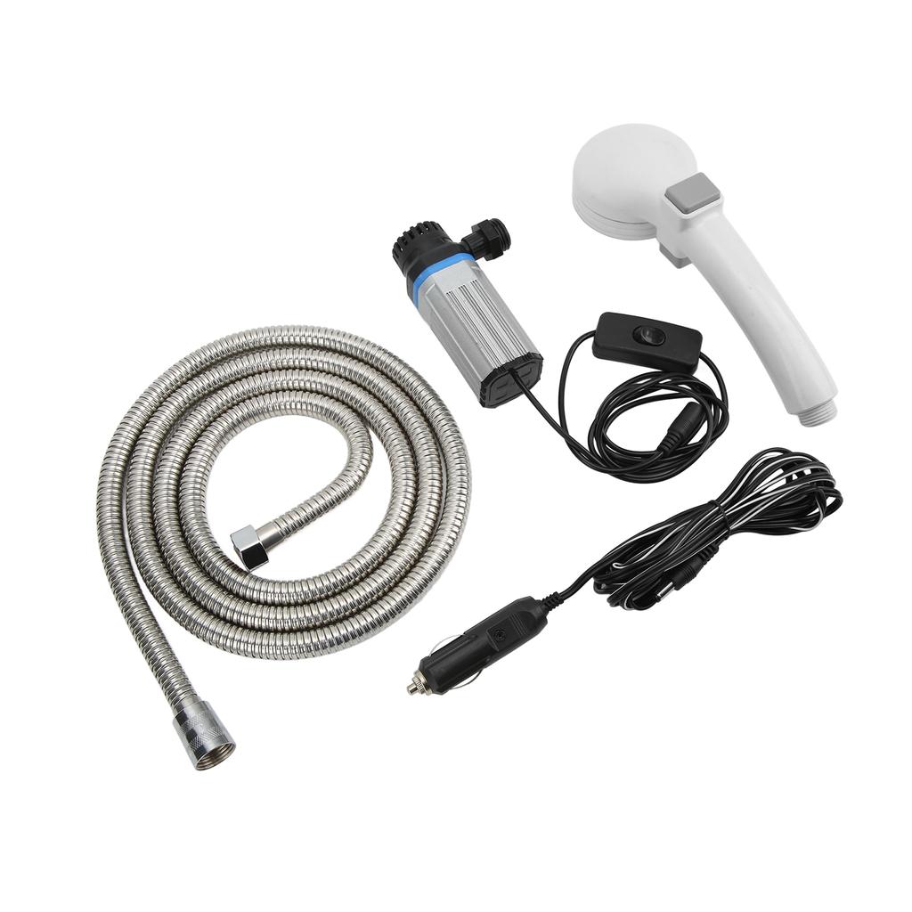 Наружный походный душевой набор Водяной насос 2м труба 12В кабель для прикуривателя Комплект для автомобилей, автодомов, внедорожников