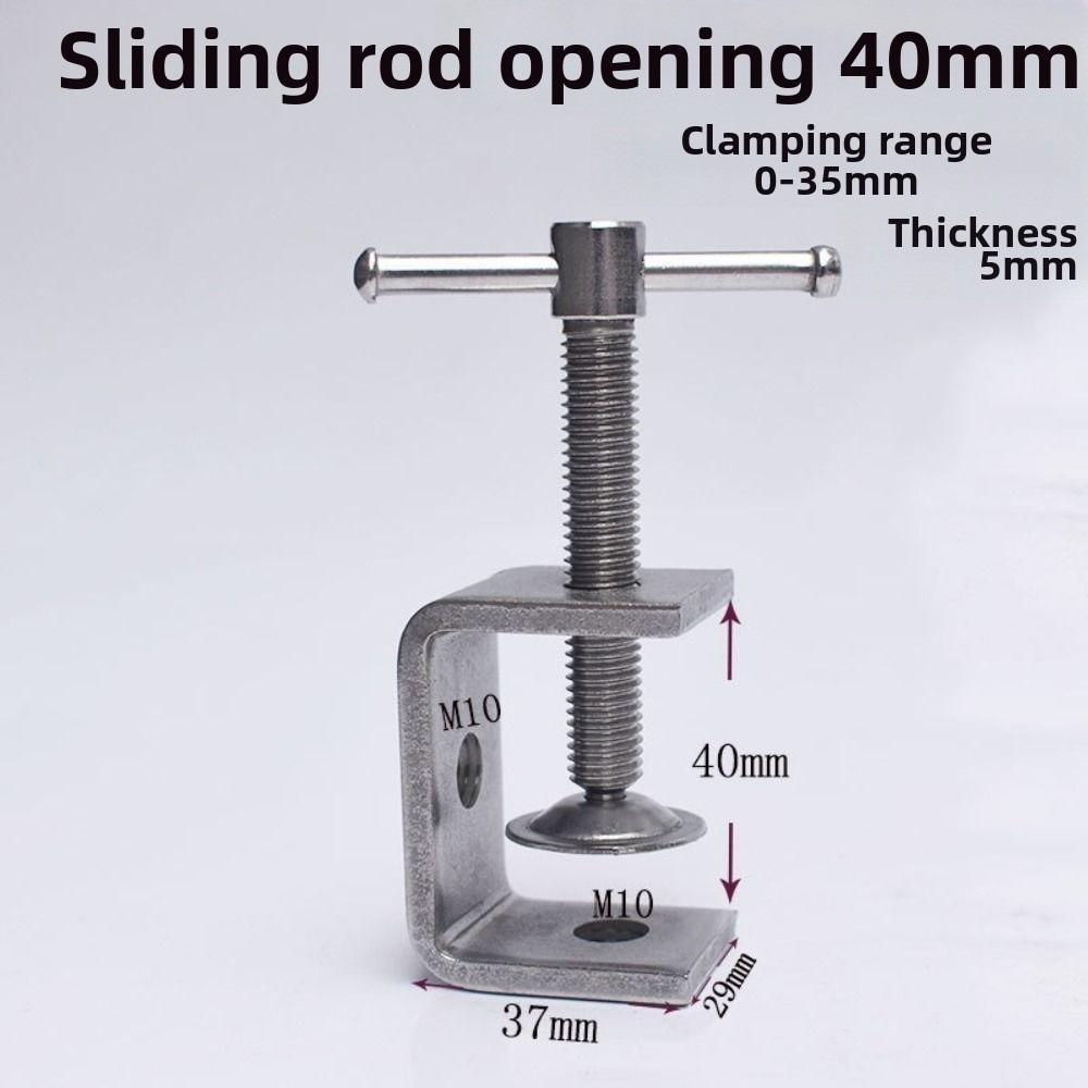 Sliding RodType Square Clamp 304 Stainless Steel Fixed Holder Clip C-clamp Hardware Fasteners