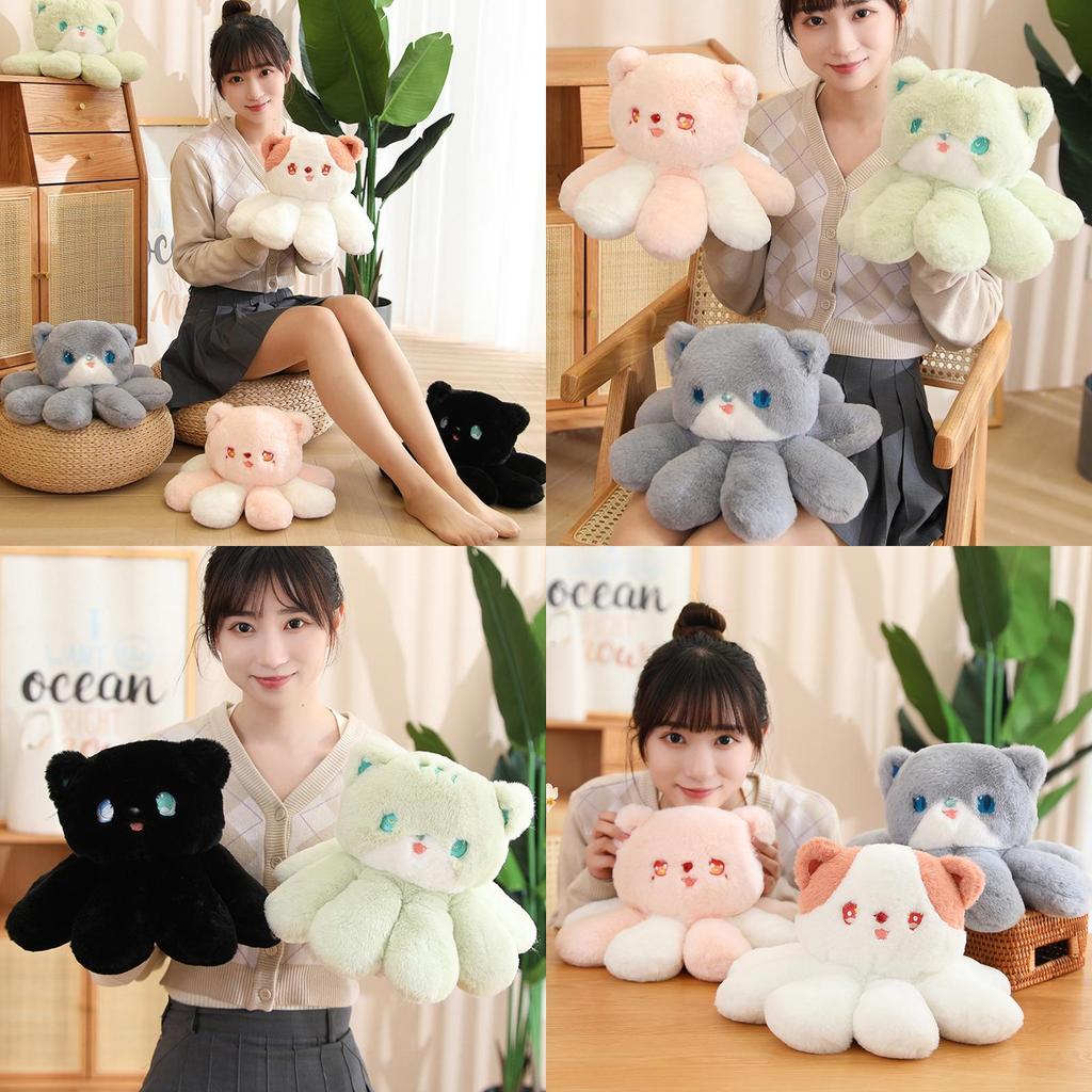 Милая плюшевая игрушка Jellycat в виде кошки, мягкая набивная подушка, кукла-осьминог, домашний декор, детский подарок