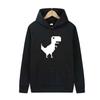 Fun Dinosaur Print Men New Spring Autumn Leisure Comfortable Unisex Hooded Sports Shirt Slow Running Street Leisure Pullover