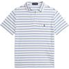 Polo Поло в полоску из хлопка и льна с коротким рукавом Детские топы Белый 323965876-003