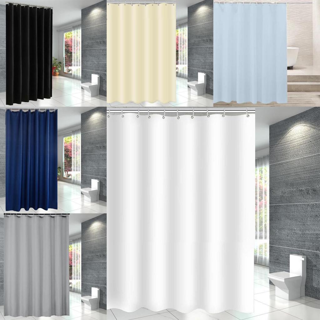 Цвет Однотонный Водонепроницаемый Полиэстер Набор Крючков для Шторы для Душа Для Декора Ванной Комнаты