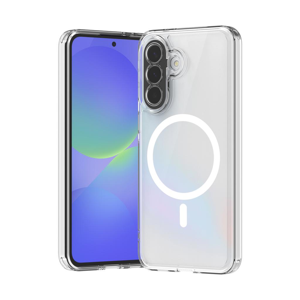 Подходит для Samsung A27 прозрачный магнитный чехол для мобильного телефона A57/A37 Bayer анти-желтый tpu + pc противоударный два в одном A17