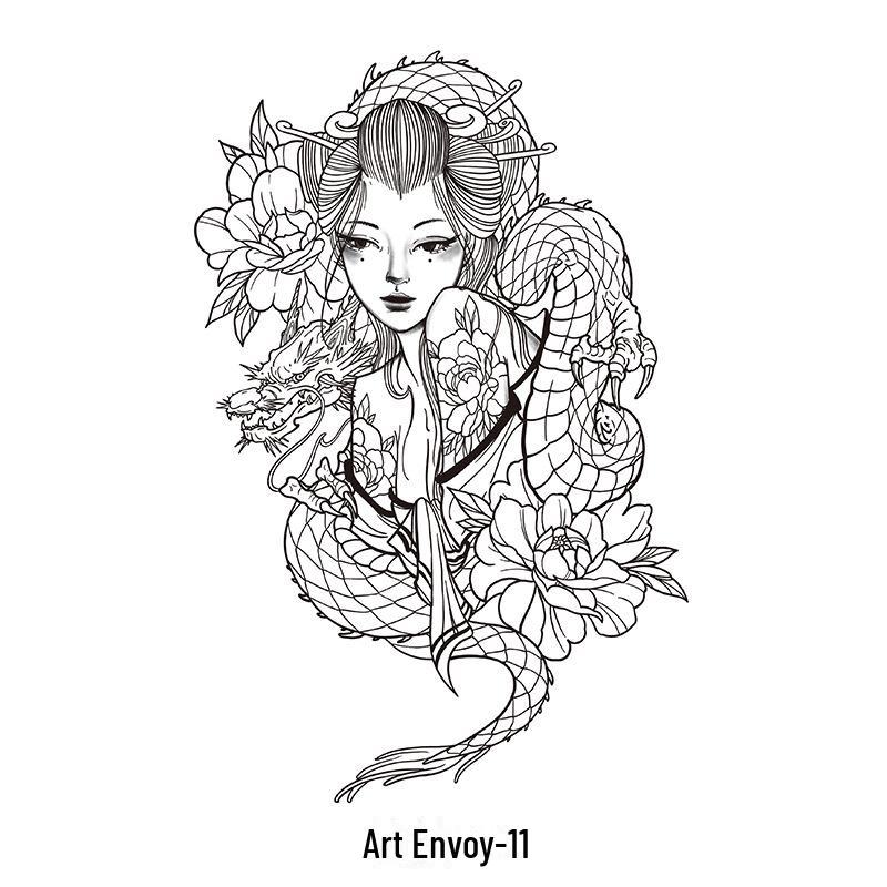 "Waterproof Semi-Permanent Herbal Tattoo Stickers for Men and Women - Durable Text Simulation Spot Tattoos"