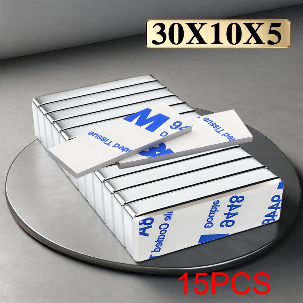 30x10x5 мм Супермощный Блок Неодимовый Магнит С двусторонним клеем Магнит N35 Сильный Постоянный Магнитный imanes