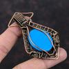 Sleeping Beauty Turquoise Pendant Copper Wire Wrapped Pendant Handmade Gemstone Pendant Wire Wrapped Jewelry Copper Jewelry Pendant For Gift
