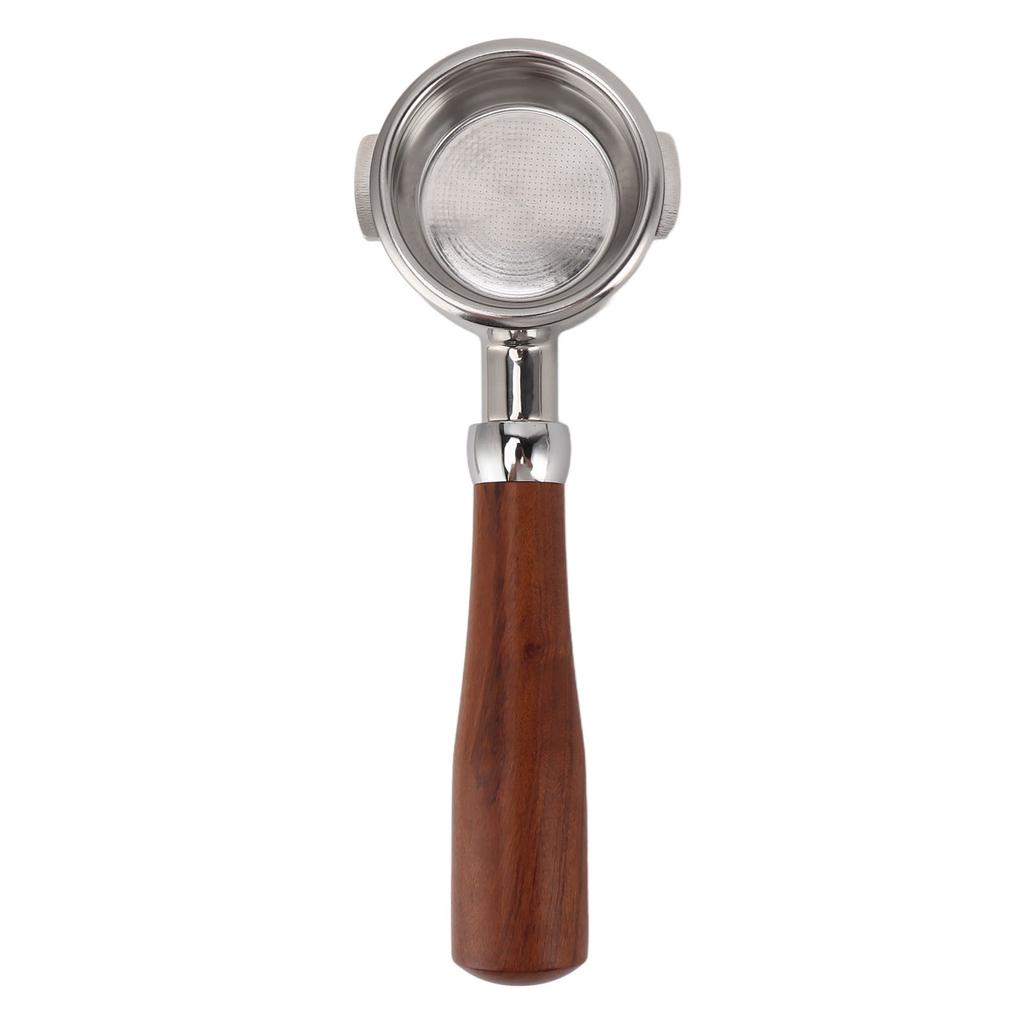 58 мм бездонный портафильтр с 2 ушками из нержавеющей стали и деревянной ручкой, съемный аксессуар для кофемашины