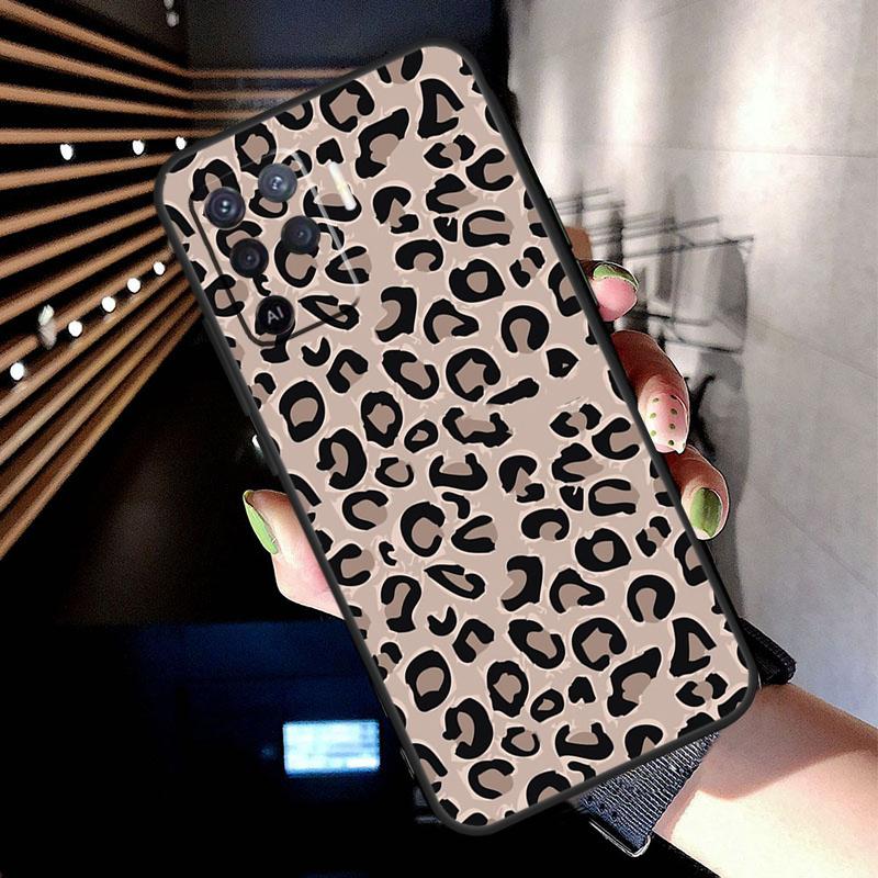 Чехол Леопардовый Загар Для Oppo A78 A98 A18 A38 A58 A60 A80 A40 A77 A57 A17 A74 A54 A94 A96 A76 A16 A15 A5 Pro