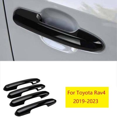 2019-2023 Toyota Rav4 Черный Экстерьер Накладка на Ручку Двери Снаружи Декорация 4 шт | Окрашенная | Устойчивая к царапинам | Пластик | Клейкая | Левая | 4 шт