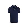 Polo Solid Color Logo Embroidered Short Sleeve Polo Shirt Men Tops Blue 710541705-141