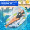 Дышащий надувной лежак от солнца с защитой от УФ-лучей, плавучий шезлонг со светодиодной подсветкой для загара в бассейне/на лужайке, U-образный дизайн