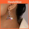 Halloween Flower And Skull Pattern Women Earrings For Womens Fashion Statement