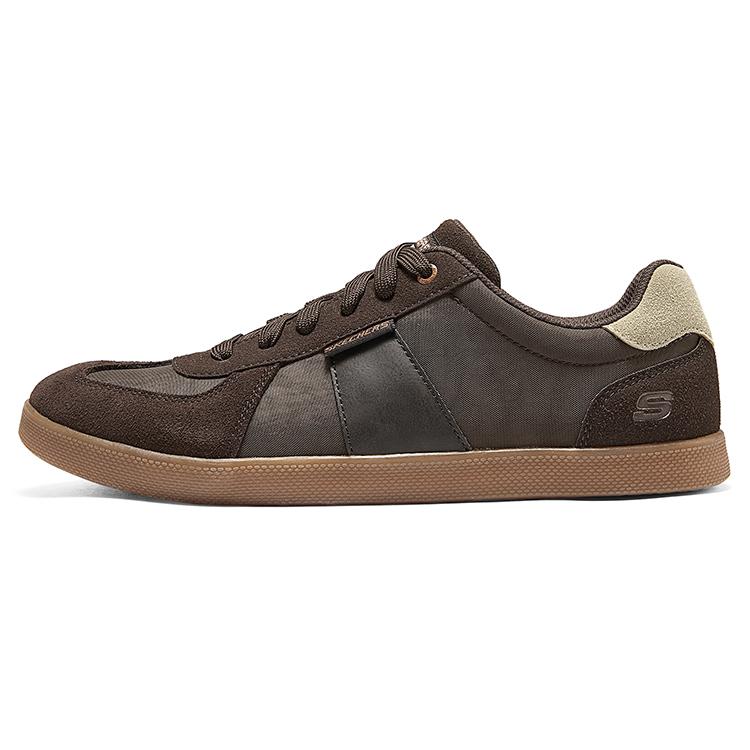 Skechers Mens USA Street Wear Training T-Shirt White Shoes Lightweight Low-Top Skate Shoes Men sneaker Brown 210960-CHOC
